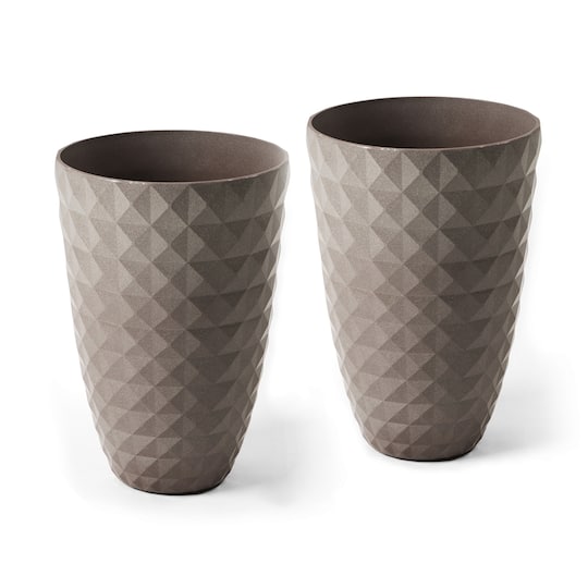 Glitzhome&#xAE; 19.7&#x22; Eco-Friendly Oversized Faux Ceramic Pot Planters, 2ct.